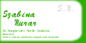 szabina murar business card